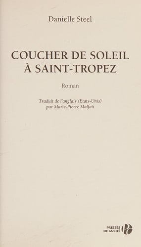 Coucher de soleil à Saint Tropez - Livre d'occasion
