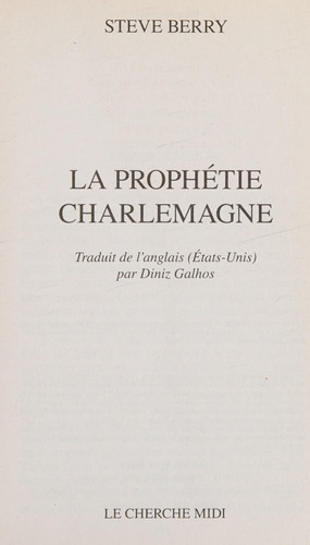 La prophétie Charlemagne - Steve Berry (Poche) - Livre d'occasion